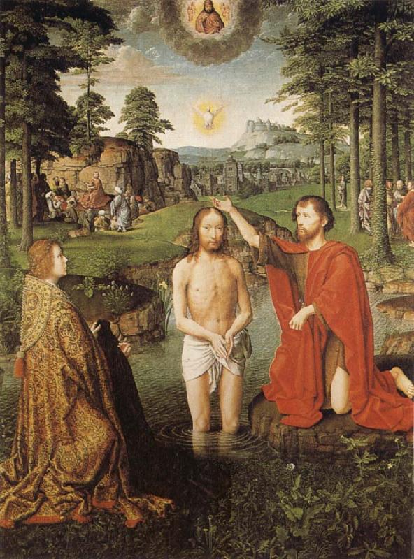 Gerard David The Baptism of Christ Spain oil painting art
